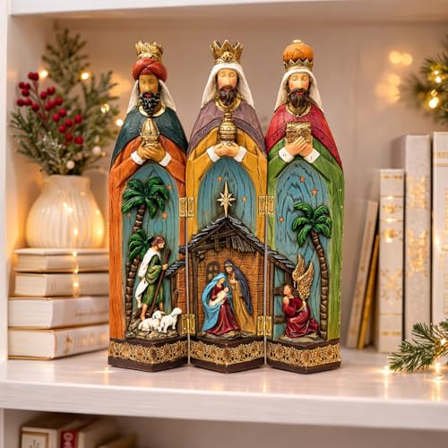 Nativity Scene 3 Wise Men Figurines Hand Painted Holiday Decor Variation 12325