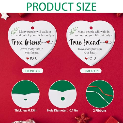 Friendship Gifts for Women - Best Friends Ornament Christmas Gift - Friend01
