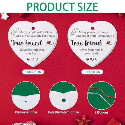 Friendship Gifts for Women - Best Friends Ornament Christmas Gift - Friend01