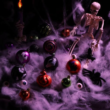 Halloween Shatterproof Christmas Ornaments Set 2.36 Inch - 100 Pieces