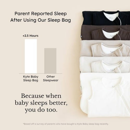 KYTE BABY Unisex Sleep Bag for Babies and Toddlers, 0.5 Tog, 97% Rayon made from Bamboo, 3% Spandex (Medium, Storm)