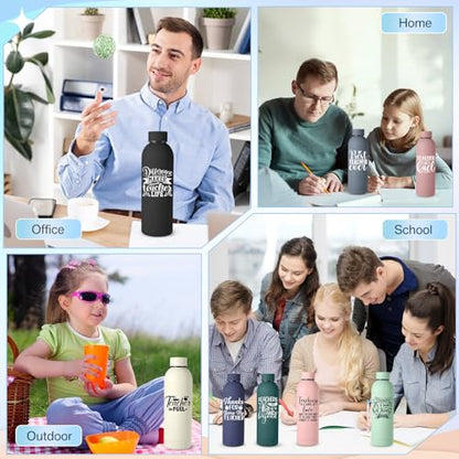 Muted Christmas Teacher Appreciation Water Bottles - 10 Pcs 17 oz (Variation: Muted / Mordern)