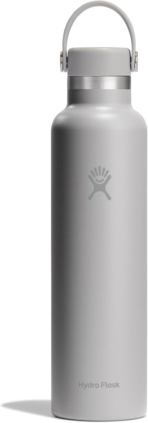 Hydro Flask Water Bottle - Insulated Stainless Steel - Leakproof Design in 24 Oz Birch Gray
