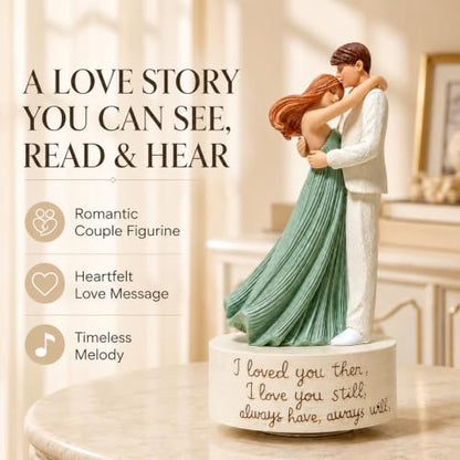 Romantic Couple Music Box with Love Message and Melodic Keepsake - Anniversary Gift