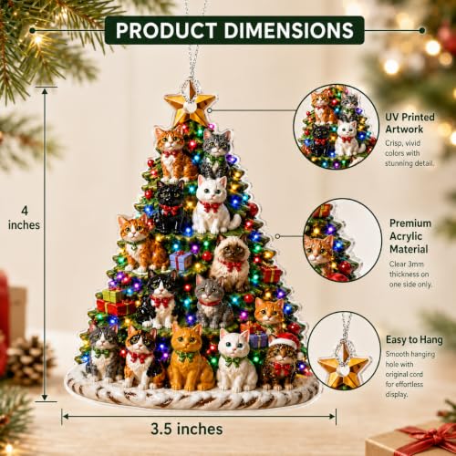 Cat Tree Ornament - Funny Christmas Decorations for Cat Lovers - Variation of THIS listing: Cat Tree 03
