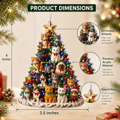 Cat Tree Ornament - Funny Christmas Decorations for Cat Lovers - Variation of THIS listing: Cat Tree 03