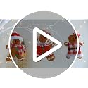 Gingerbread Man Ornaments Set - 4 Christmas Tree Decorations, 5.7 Inch & 6.8 Inch Tall, Holiday Decor