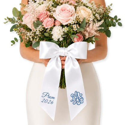 Personalized Monogram Prom Bouquet Sash with Embroidery - Variation 7