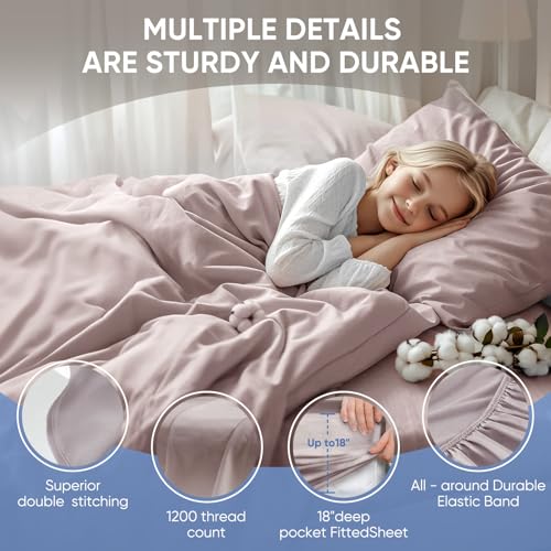 Egyptian Cotton Bed Sheets Set King Size Deep Pocket Hotel Style Sand