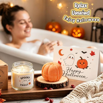 Halloween Gift Basket for Women & Teen Girls, Boo Basket Stuffers Set