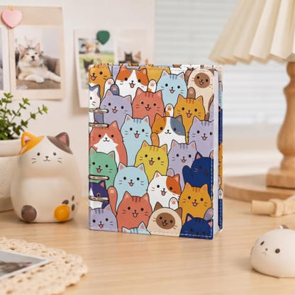 Cute Cat Photo Album 4x6 with 56 Pockets Small Picture Book Gift