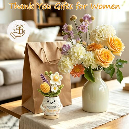 Thank You Gifts for Women - Crochet Orchid Flower - Emotional Support Gift - Variation: Thank You