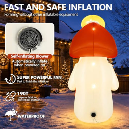 8.3FT Inflatable Jesus Outdoor Decoration with LED Lights and Stable Setup