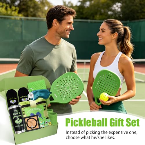 Pickleball Gifts Set for Men & Women - Tumbler, Blanket, Socks & More