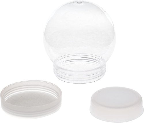 Creative Hobbies | Pack of 6 DIY Snow Globe Water Globes - 100mm Clear Plastic with Screw-Off Cap