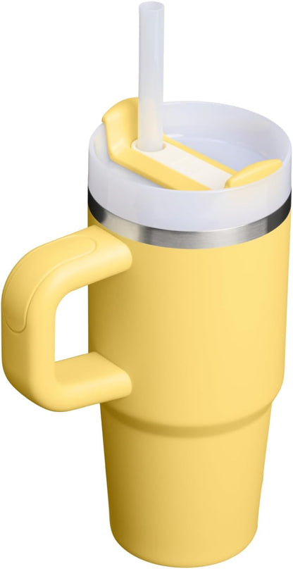 STANLEY Quencher H2.0 Tumbler - 14 oz Insulated Stainless Steel Cup with Handle & Straw | BPA-Free Daffodil