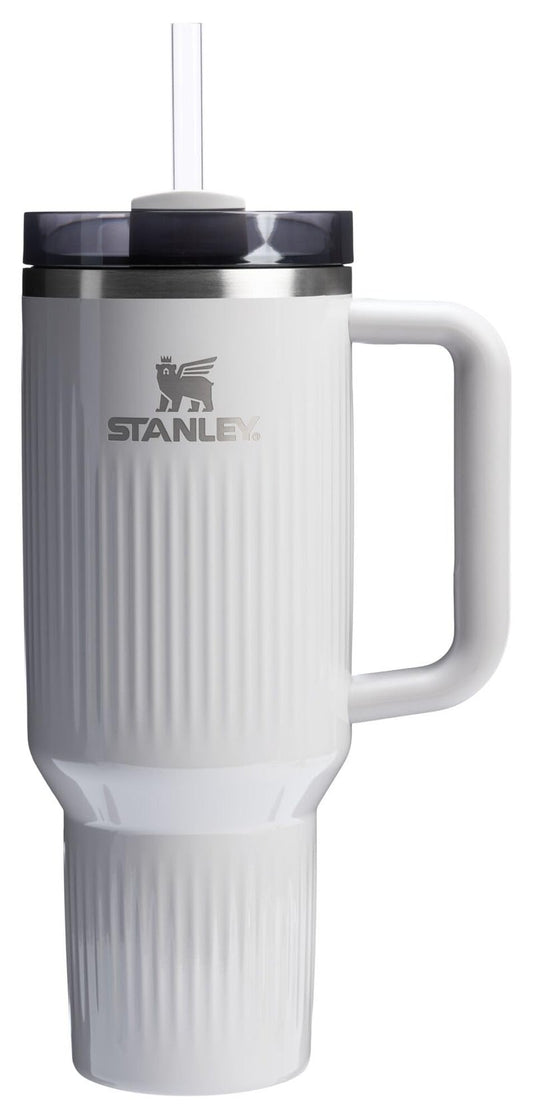 STANLEY Quencher H2.0 Tumbler with Handle and Straw 40 oz | Flowstate 3-Position Lid | Cup Holder Compatible for Travel | Insulated Stainless Steel Cup | BPA-Free | Fluted Ash Gloss