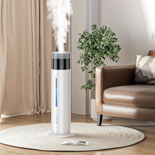 10L White Top Fill Cool Mist Humidifier for Bedroom - Smart Features
