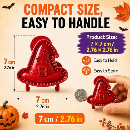 Halloween Mini Hand Pie Molds Set with 8 Fall Shapes - Red-A