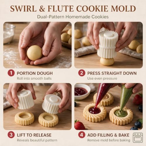 2-in-1 Double-Sided Sunflower Pastry Mold Press for Cookies & Mooncakes - Variation 2