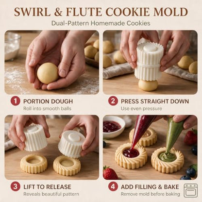 2-in-1 Double-Sided Sunflower Pastry Mold Press for Cookies & Mooncakes - Variation 2