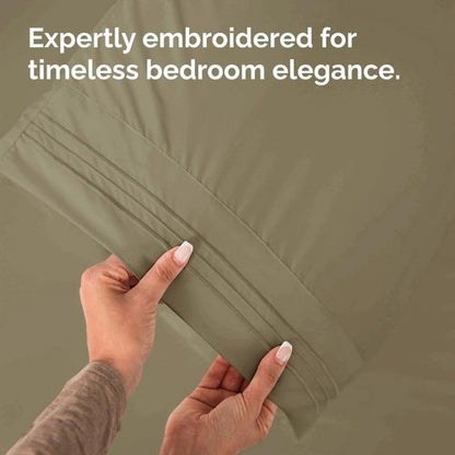 King Pillow Cases by [Brand Name] - Ultra Soft Hotel Quality Covers | Wrinkle-Free & Stain Resistant - 4 Piece Set in Khaki