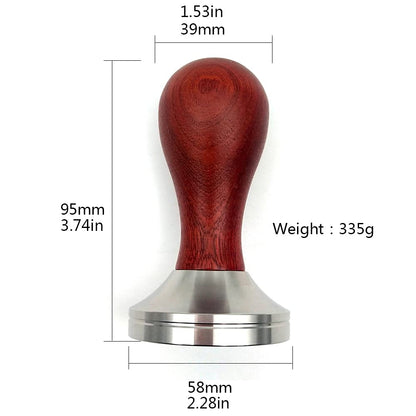 Boicafe Coffee Tamper 58mm, Espresso Hand Tamper 58mm,304 Stainless Steel Espresso Coffee Tamper 58mm with Mat