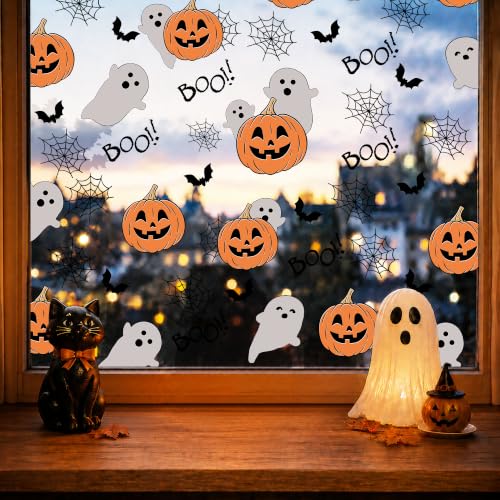 Halloween Window Clings 9 Sheets Reusable Static Decor for Glass & Mirrors