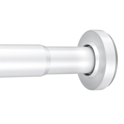 AmazerBath Spring Tension Shower Curtain Rod, 31-46.5 Inches Heavy Duty Tension Rod Rust Proof Bathroom Curtain Rod, Adjustable No Drill Easy Segmented Installation, White