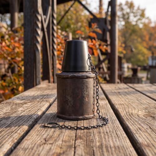 2 Pack Metal Tiki Torch Snuffer Caps with Chain - Flame Extinguisher Cover