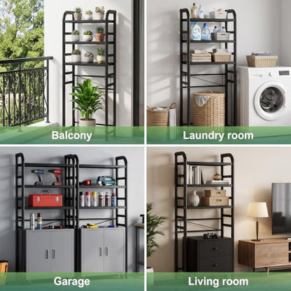 Over The Toilet Storage Rack Black Bathroom Organizer Space Saver