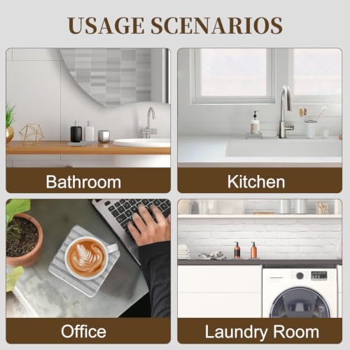 Gray Diatomite Sink Tray Set - Water Absorbing Coasters & Soap Holder