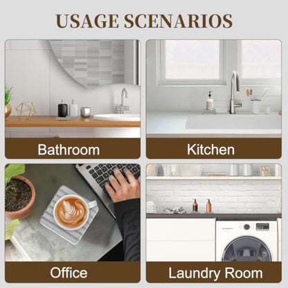 Gray Diatomite Sink Tray Set - Water Absorbing Coasters & Soap Holder