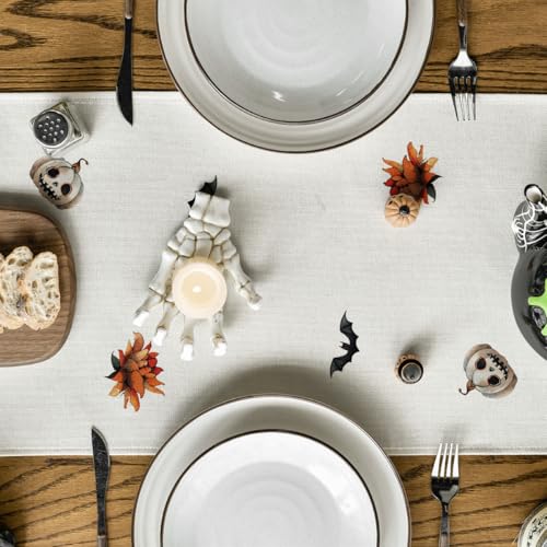 Halloween Table Runner 13 x 120 Inch Beige Polyester Party Decor for Home