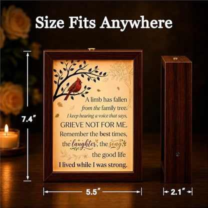 Sympathy Gifts for Loss of Loved One LED Memorial Shadow Box - A Limb - 7.4''x5.5''