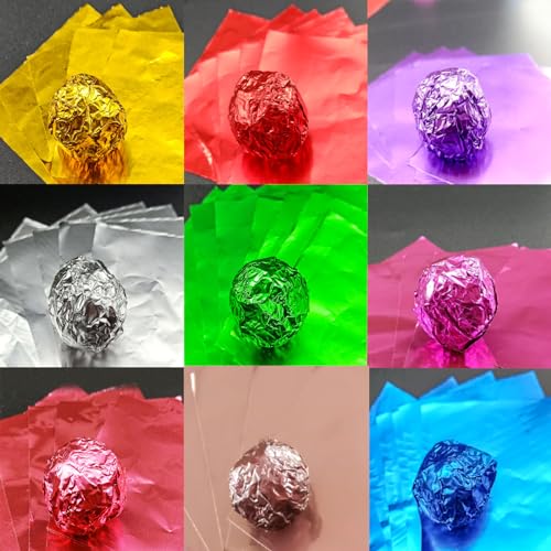 Brown Aluminum Foil Candy Wrappers - 4 Inch, 300pcs Homemade Chocolate Packaging