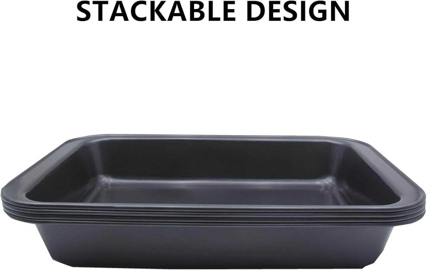 Regine Switzerland Baking Pan Set - Heavy Duty Nonstick Carbon Steel | 12.6 x 8.6 Inch for Brownies & Lasagna