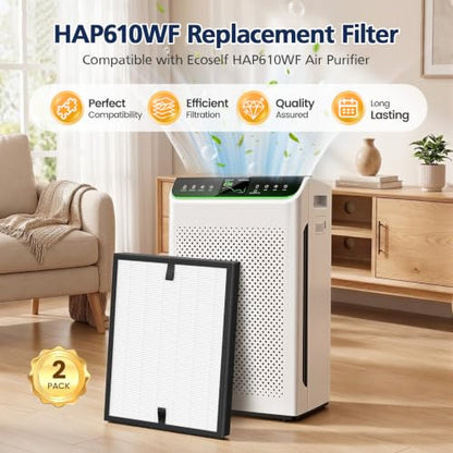 Replacement Air Purifier Filter for Ecoself HAP610WF - Black Variation