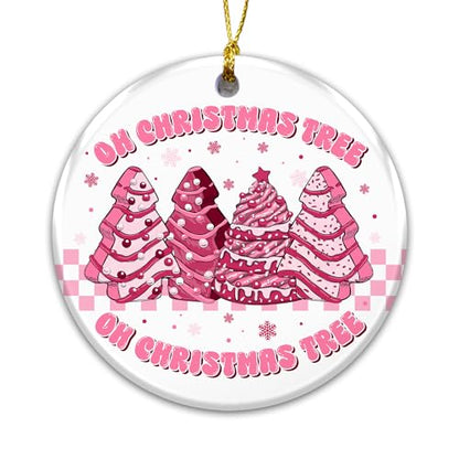 Pink Christmas Tree Ornament - Cute Holiday Decor for Girls & Cookie Lovers