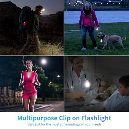 Rechargeable Clip-On Nurse Light for Night Shift - Pink - Hands-Free Bright LED