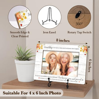 A Friend Is God's Way Photo Frame Gift - Long Distance Friendship Gift for Women & Sisters