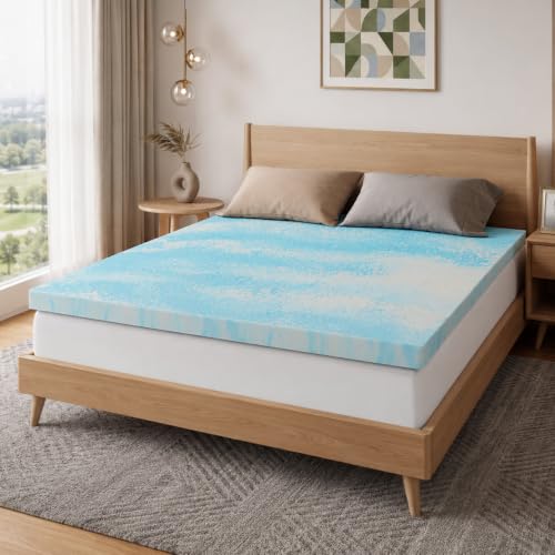 Novilla Full Memory Foam Mattress Topper - 2 Inch Cooling Gel Support