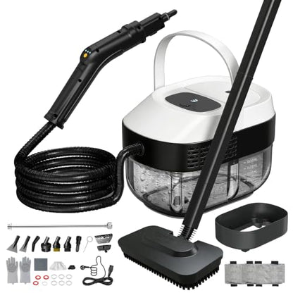 Steam Cleaner & Steam Mop Plus 1500W with Movable Base & Black White Variation