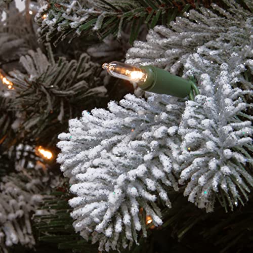 9ft Pre-Lit Snowy Sheffield Spruce Christmas Garland - Indoor Outdoor Decor