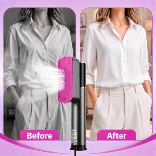 Travel Steamer for Clothes 2-in-1 Portable Steam Iron Gray 1200W