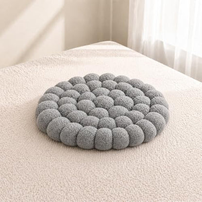 Dark Gray Ins-Style Bun Floor Cushion Lumbar Pillow Backrest Pad - Modern Decor