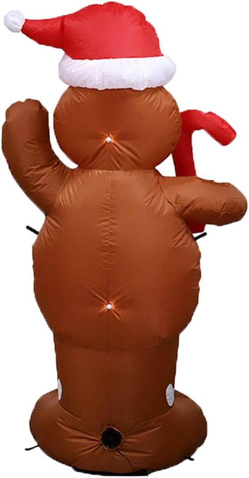 Gingerbread Man Inflatable Christmas Yard Decoration - 5ft Indoor/Outdoor Holiday Decor