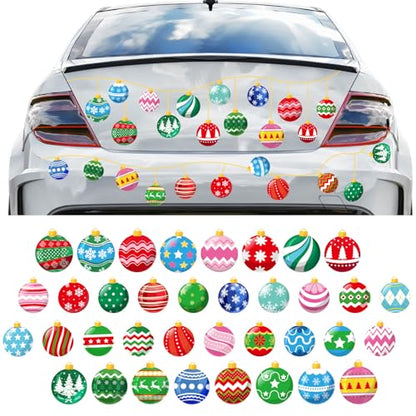 Snowball Christmas Window Clings 172 Pcs Winter Wonderland Decorations - Snowflake, Reindeer, Snowman, Elk, Snowball, 9 Sheets - Snowball 1