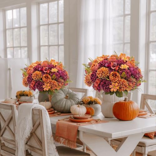 Artificial Fall Flowers Bouquet - Autumn Floral Arrangements for Home Decor