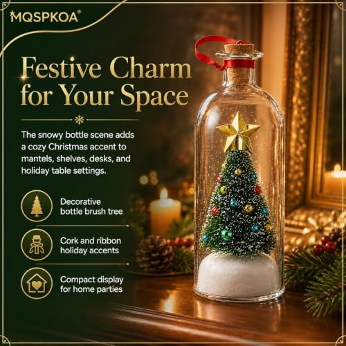 3pcs Recordable Glass Christmas Tree Message in a Bottle Holiday Ornament